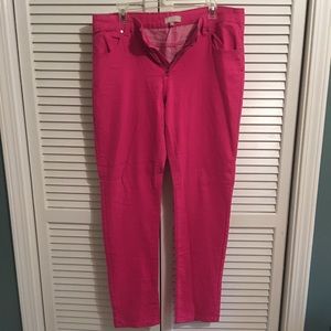 Hot pink straight leg pants